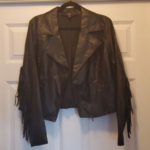 Black leather jacket
